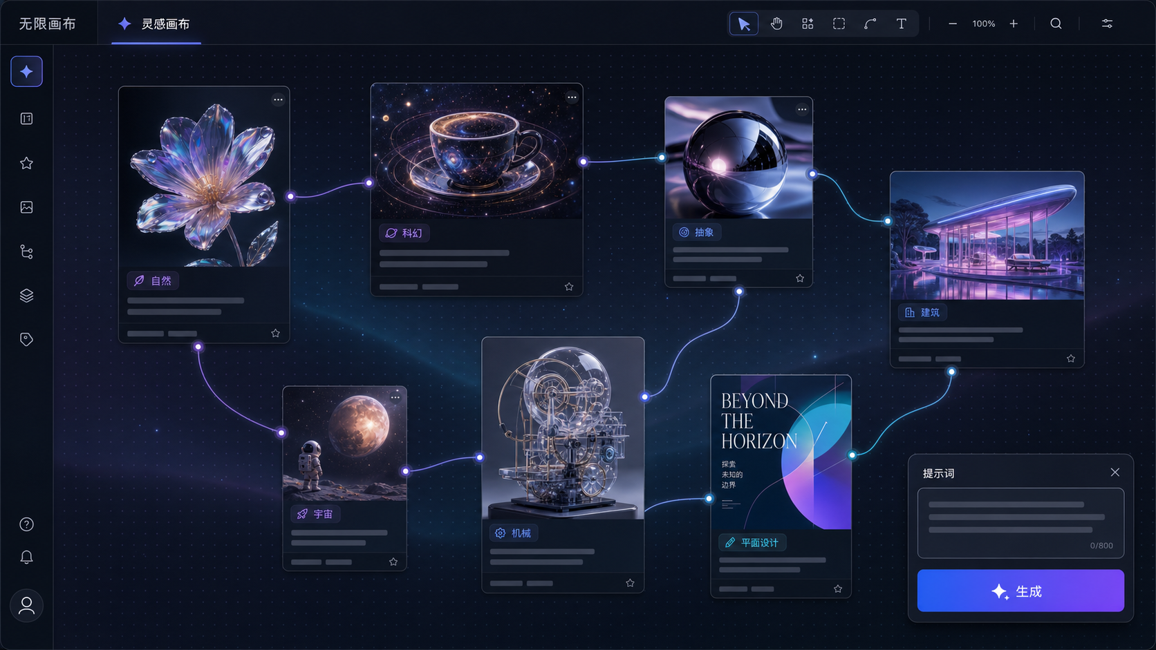 Septmoon 无限画布 AI 创意工作台